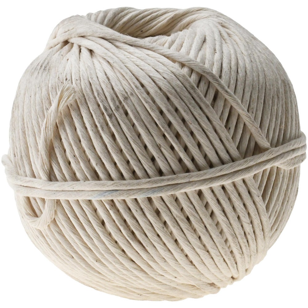 Ball Twine: #60 Twine Dia, Cotton, Natural Color