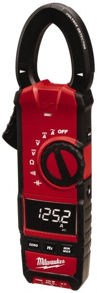 Clamp Meter: CAT III, 1.3" Jaw, Clamp On Jaw