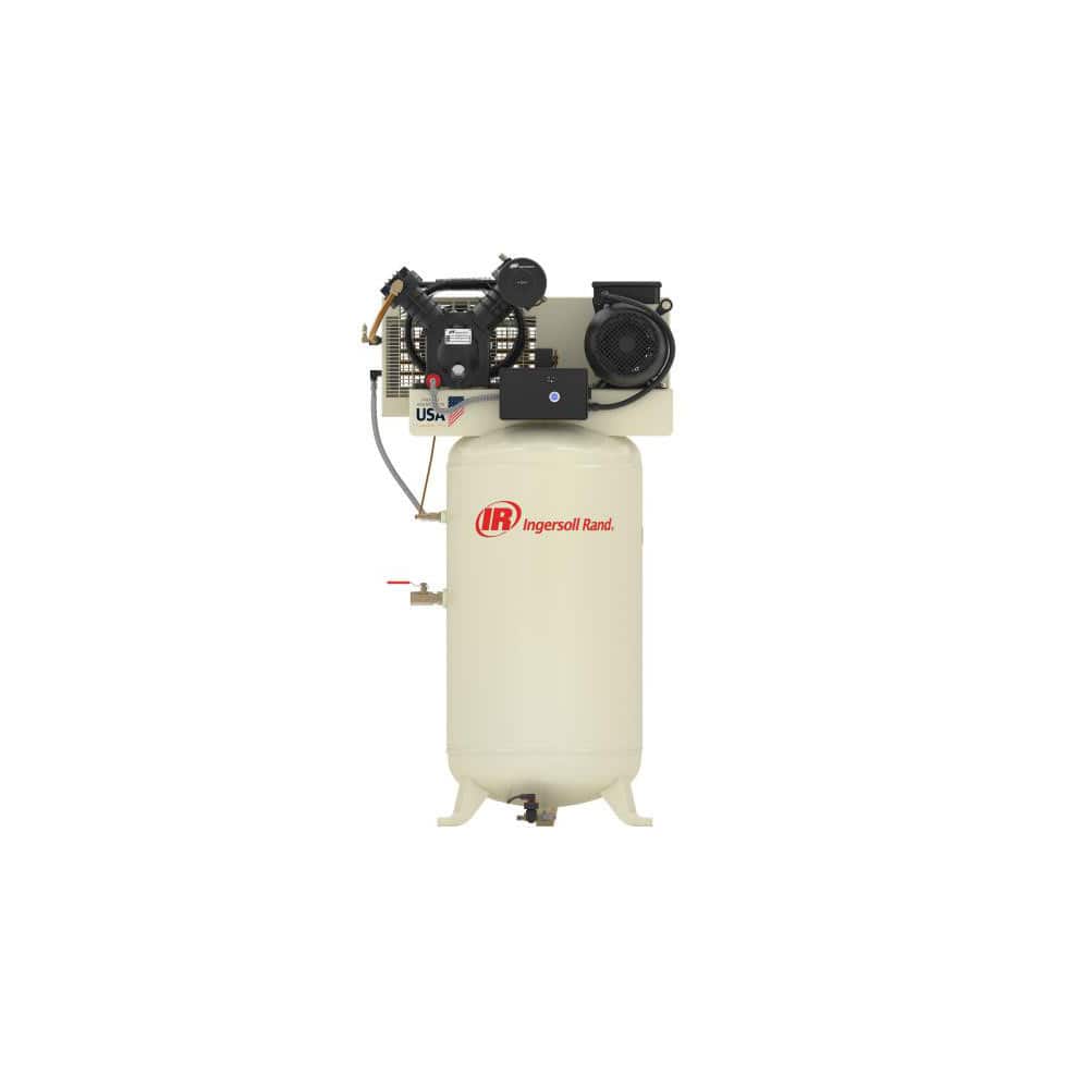 Ingersoll-Rand 45465556 Stationary Electric Air Compressor: 7.5 hp, 80 gal 