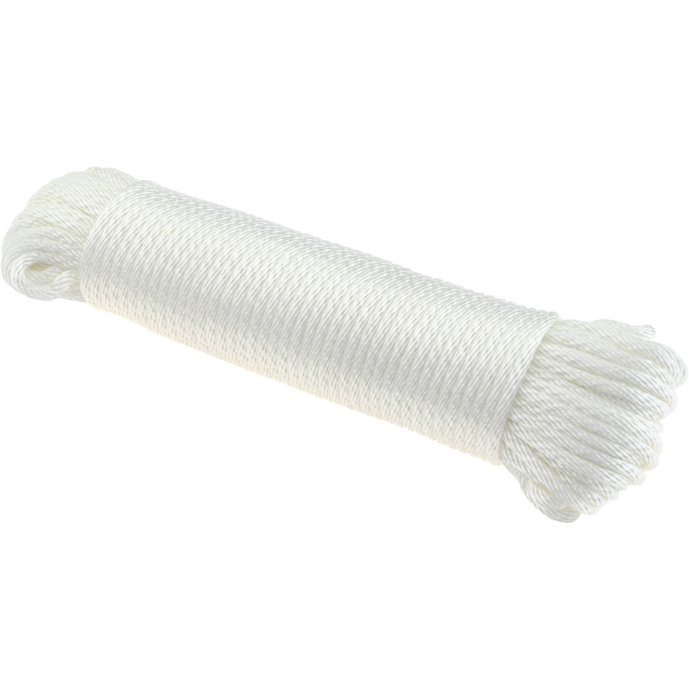 100' Max Length Nylon Solid Braid Rope - 3/16" Dia, 78 Lb Capacity