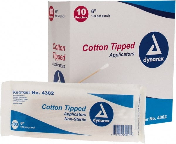 Medique 63015 1000 Qty 1 Pack Single Ended Cotton Tip Applicator 