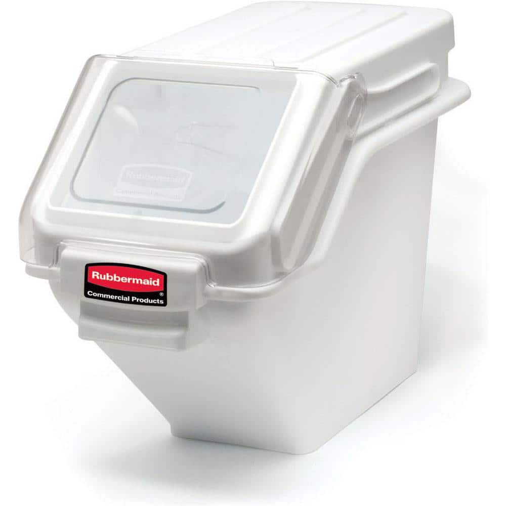 Rubbermaid Food Bin Container: Polypropylene, Rectangular - 28 OAH, 18 Overall Dia | Part #FG360388WHT