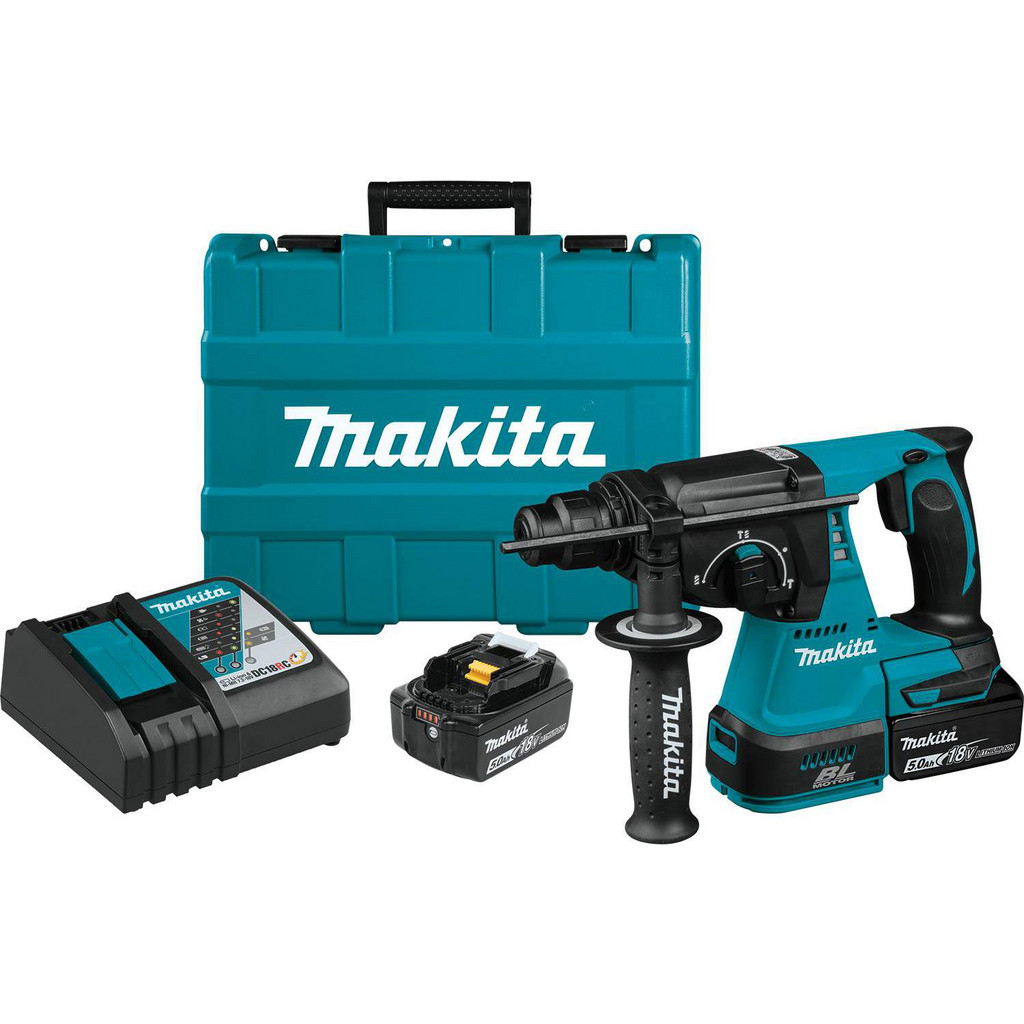 Makita Cordless Rotary Hammer: 18.00V, 1" Chuck - SDS Plus Chuck, 0-4700 BPM, 0 to 950 RPM | Part #XRH01T