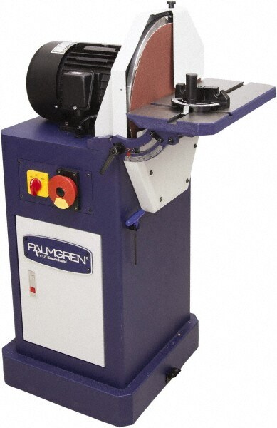 16" Diam, 1,750 RPM, Single Phase Disc Sanding Machines