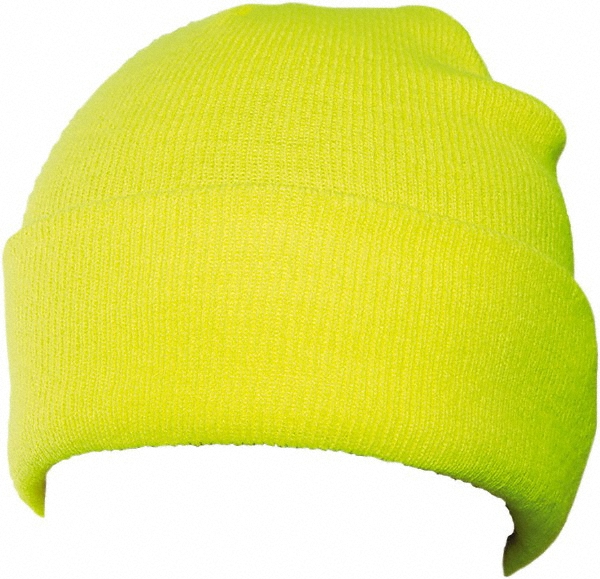 Knit Cap: Size Universal, Green & Yellow - Solid, Polyester