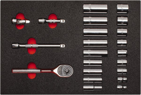 PROTO J52134K Deep Standard Socket Set: 22 Pc Image