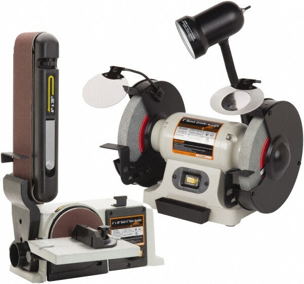 Horizontal & Vertical Combination Sanding Machine: 36" Long x 4" Wide Belt, 6" Dia