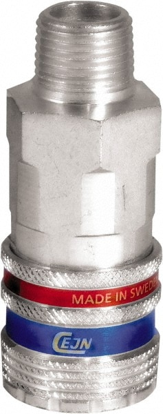 CEJN 10 430 2455 1/2 Male NPT Industrial Pneumatic Hose Safety Coupler Image