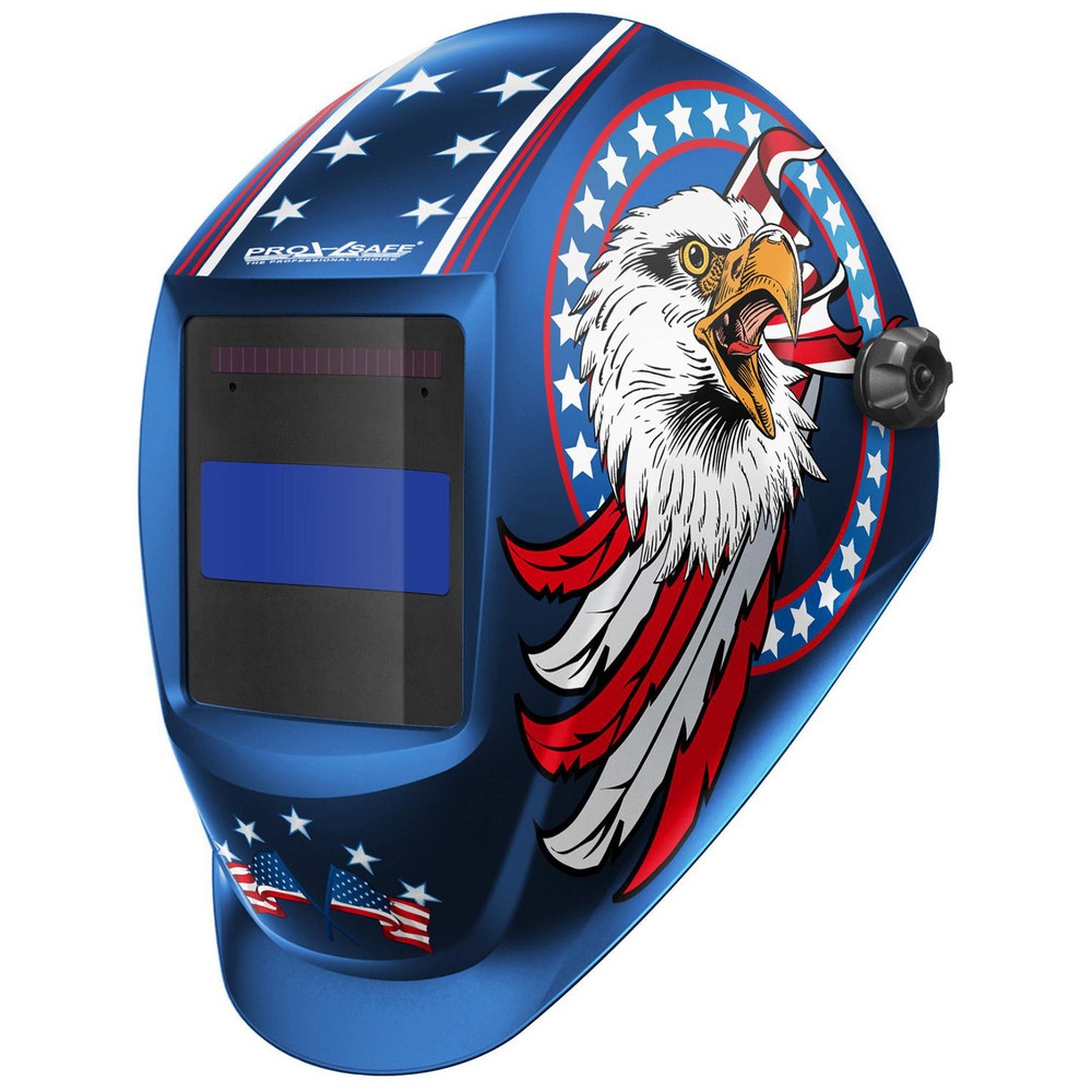 Welding Helmet: Blue, Nylon, Shade 10
