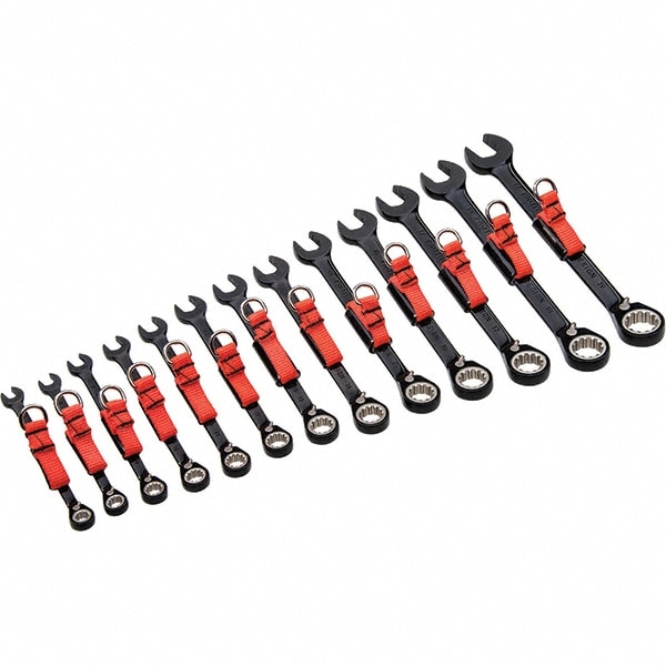 Proto - Wrench Sets; 13PC SPLINE BLK CHR COMBO REV RAT WR SET