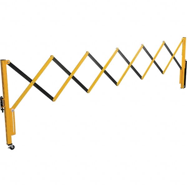  EXGATE-30-W Expandable Barricade: 38-5/16" High, 2-3/4" Wide, Steel Frame, Yellow 