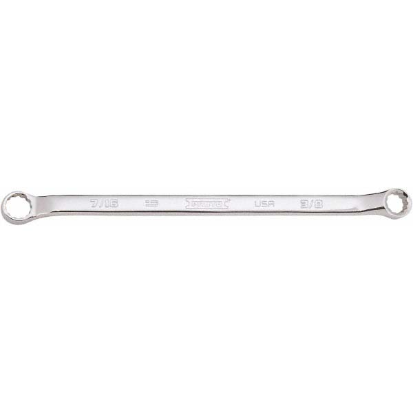 Box End Wrench: 3/8 x 7/16", 12 Point, Double End - Steel, Polished Finish