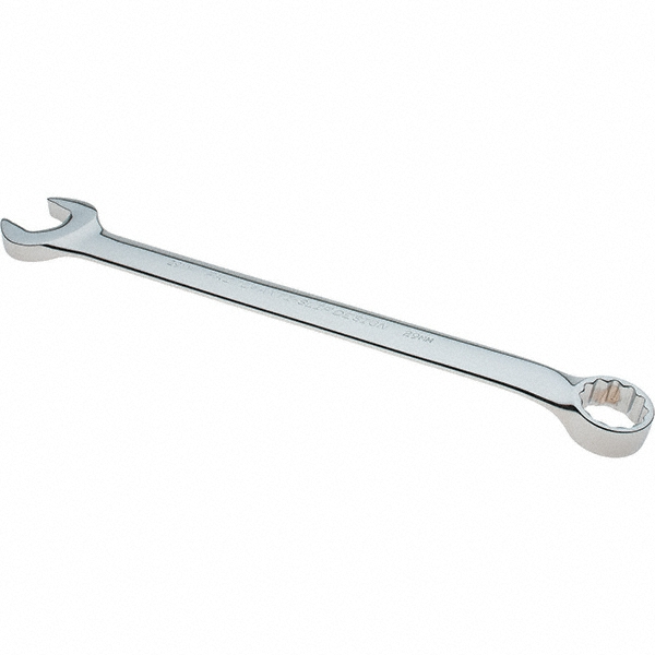 Combination Wrench: 29.00 mm Head Size, 15 deg Offset - Steel, Polished Finish, Tether Capable