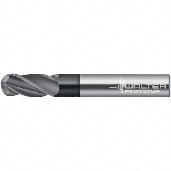 Walter-Prototyp 6959812 Ball End Mill: 0.25" Dia, 0.75" LOC, 2 Flute, Solid Carbide 