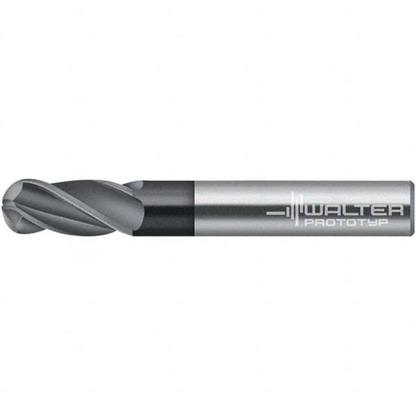 Walter-Prototyp 6959812 Ball End Mill: 0.25" Dia, 0.75" LOC, 2 Flute, Solid Carbide Image