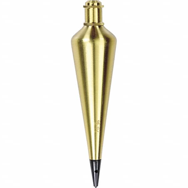 Plumb Bobs; Weight (oz.): 16.00 ; Material: Brass; Brass ; Replaceable Tip: Yes ; PSC Code: 5210