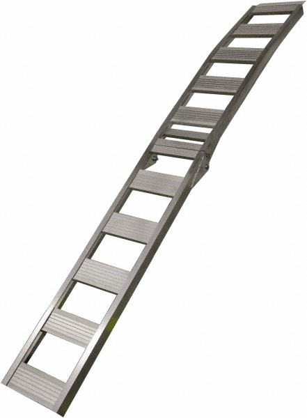 90" Long x 12" Wide, 750 Lb Capacity, Foldable Arched Truck Ramp - Aluminum, For All Vehicles