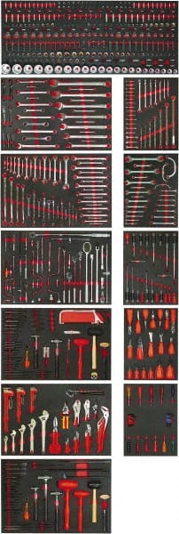 PROTO JCS-0613MASBX3K Combination Hand Tool Set: 613 Pc, Master Tool Set 