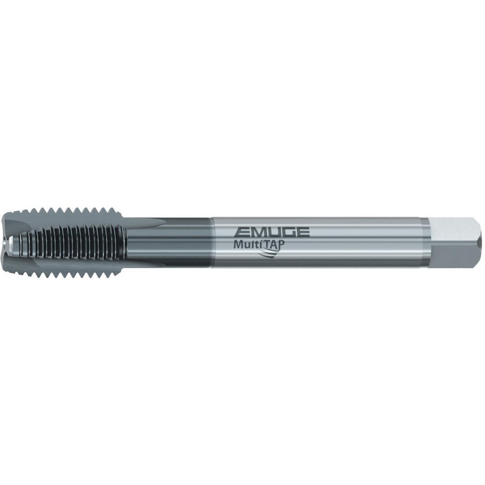 Spiral Point Tap: 5/8-18 UNF, 3 Flutes, Plug Chamfer, 2B Class of Fit, High-Speed Steel-E, TiCN Coated