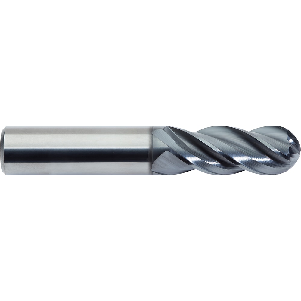 M.A. Ford. 27950010B Ball End Mill: 0.5" Dia, 1.25" LOC, 4 Flute, Solid Carbide Image