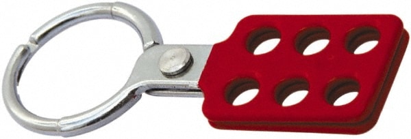 Lockout Hasp: Scissor-Action Hasp, Single Jaw, 6 Padlocks