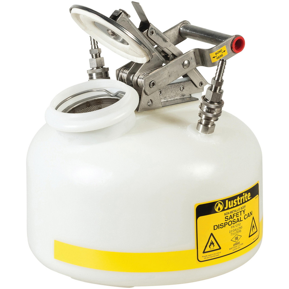 Justrite® Safety Disposal Cans; Capacity 2.000 gal; Can Material