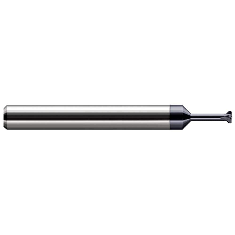 Harvey Tool 955305-C3 Thread Relief Cutters; Material: Solid Carbide ; Cutting Diameter (Inch): 0.168 ; Shank Diameter (Inch): 1/4 ; Flat Width (Decimal Inch): 0.0200 ; Overall Length (Inch): 2-1/2 