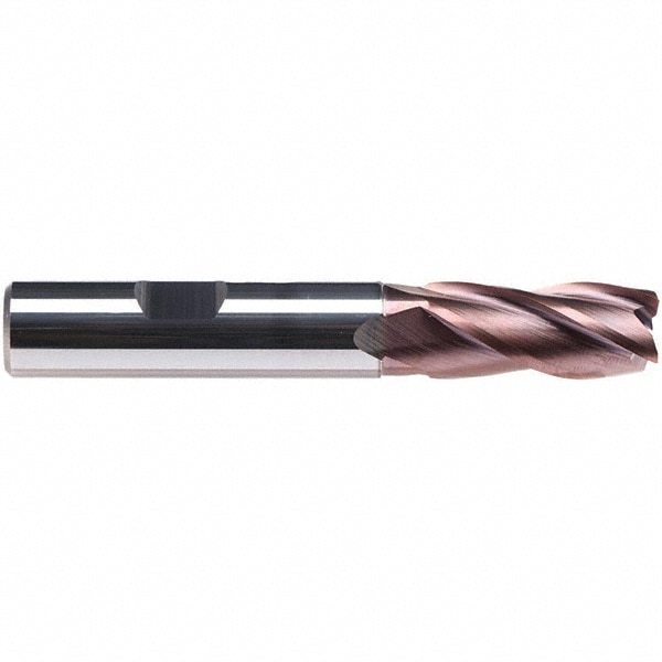 Emuge 1999A.0750 3/4" Diam 4-Flute 38° Solid Carbide 0.012" Chamfer Length Square Roughing & Finishing End Mill Image