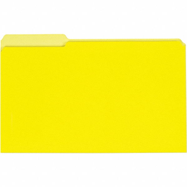 UNIVERSAL File Folders with Top Tab Legal, Yellow, 100/Pack MSC
