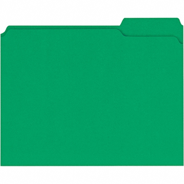 Universal One - File Folders with Top Tab: Letter, Green, 100/Pack ...