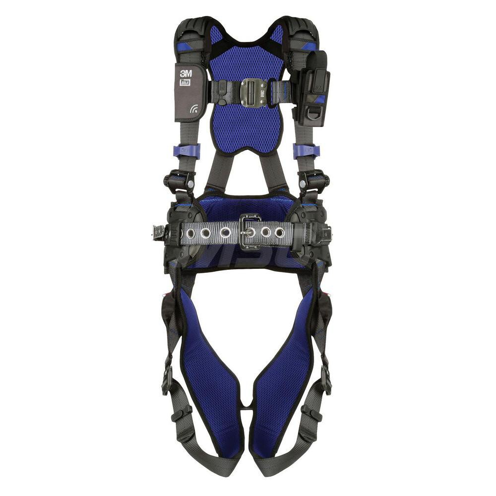 Fall Protection Harnesses: 420 Lb, Vest Style, Size Large, For General Industry, Polyester, Back