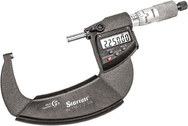 Starrett 2 to 3" Range 0.0001" Graduation Mechanical Outside Micrometer Fri... 