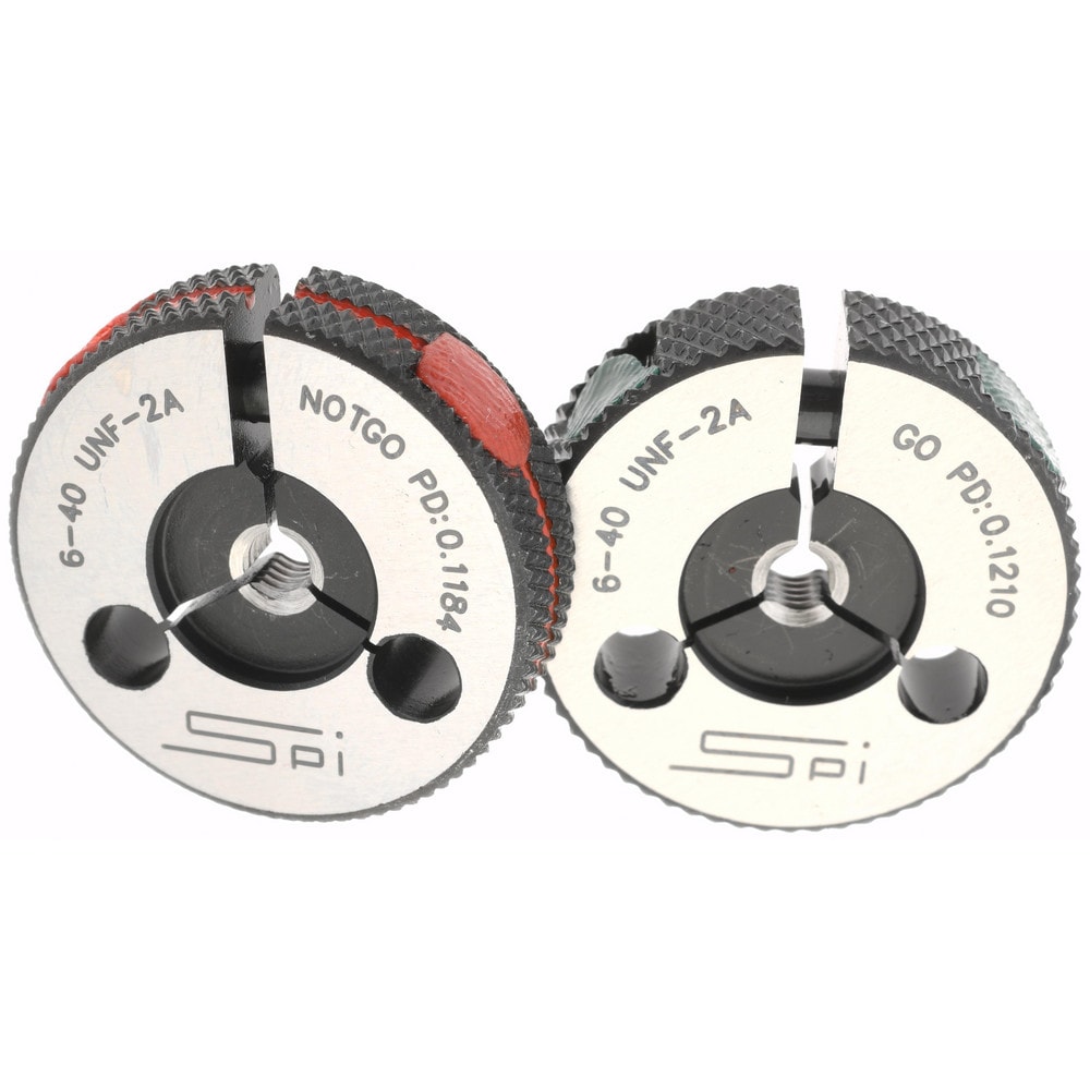 SPI 23-137-3 Threaded Ring Gage: #6-40 Thread, Class 2A, Go & No Go Image