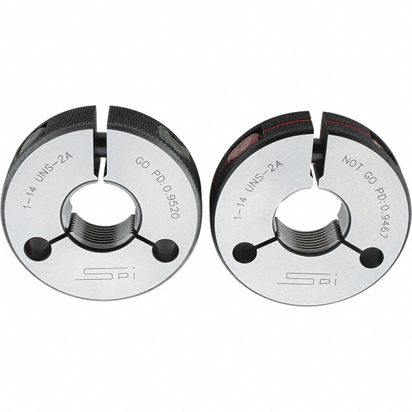 SPI 114 Go/No Go Double Ring Thread Gage 46553848 MSC Industrial Supply