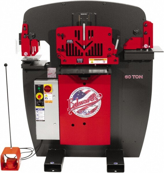 Ironworker: 8-7/8" Throat Depth, 60 Ton Punch, 1-1/16" (5/8" Mild Steel) Hole