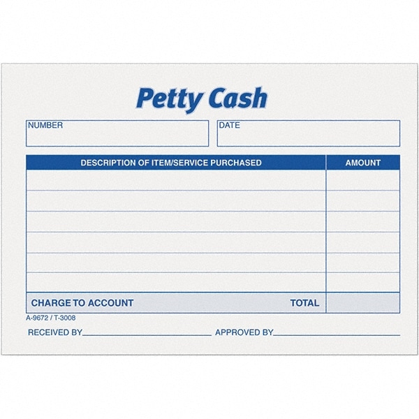 TOPS - Petty Cash Slip: 600 Sheets | MSC Direct