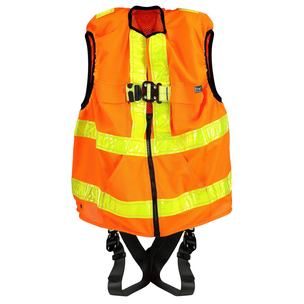 DBI/SALA | ExoFit Fall Protection Harnesses: 420.000 Lb, Construction Style, Size 3X-Large, For Full Vest, Polyester, Back D-Ring
