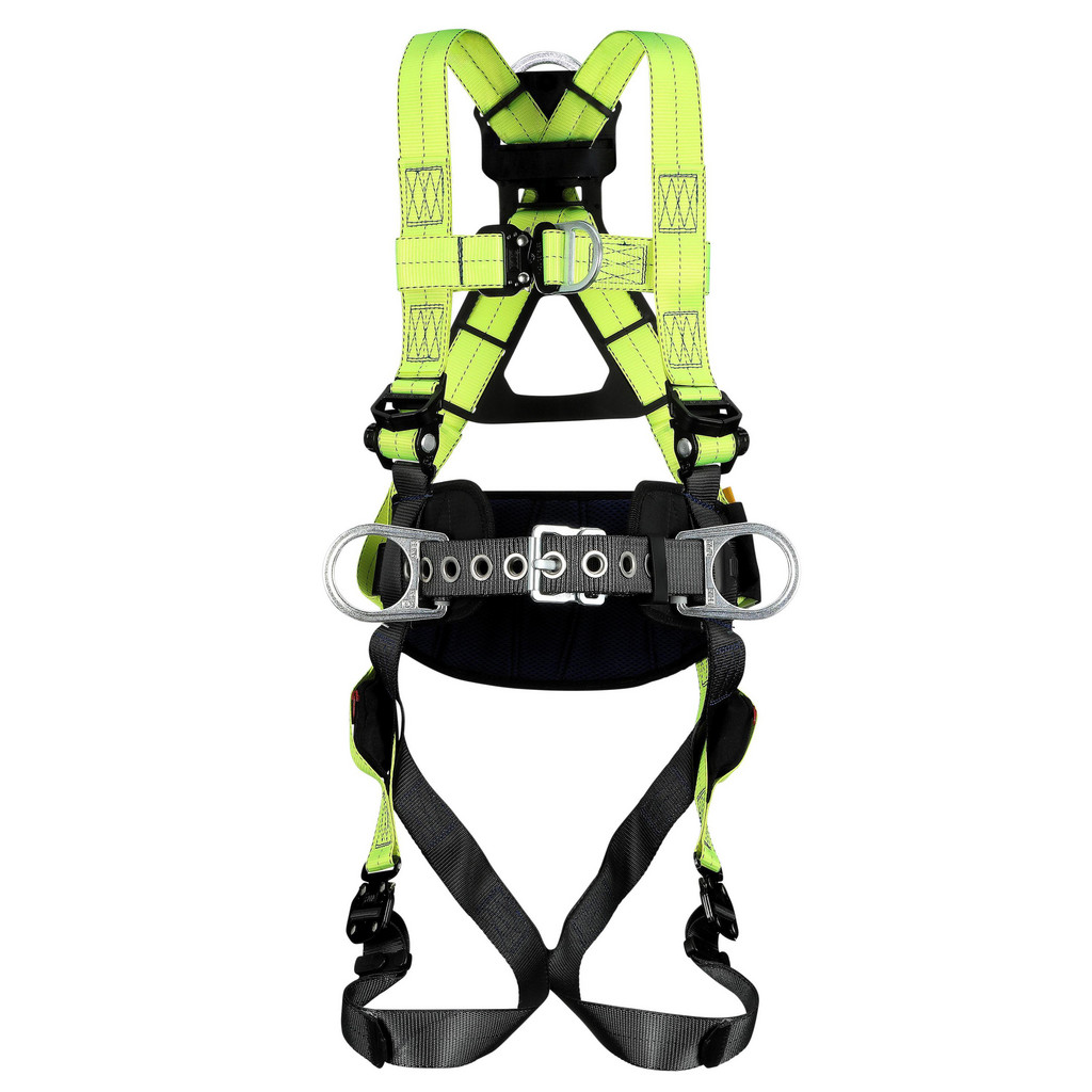 DBI/SALA | ExoFit Fall Protection Harnesses: 420.000 Lb, Construction Style, Size 2X-Large, For Climbing, Polyester, Back, Front & Hip D-Ring