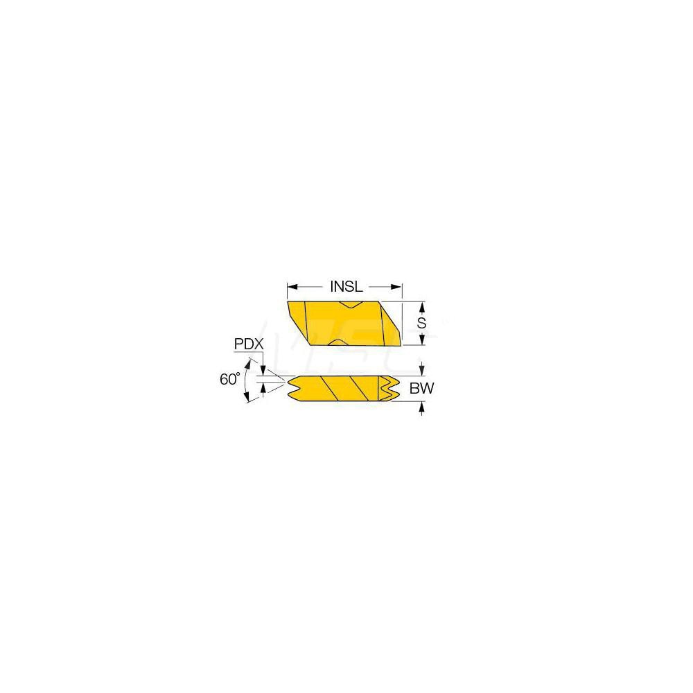 Iscar - Threading Insert: FLDC3-11.5NPT-2I IC908, Carbide | MSC Direct