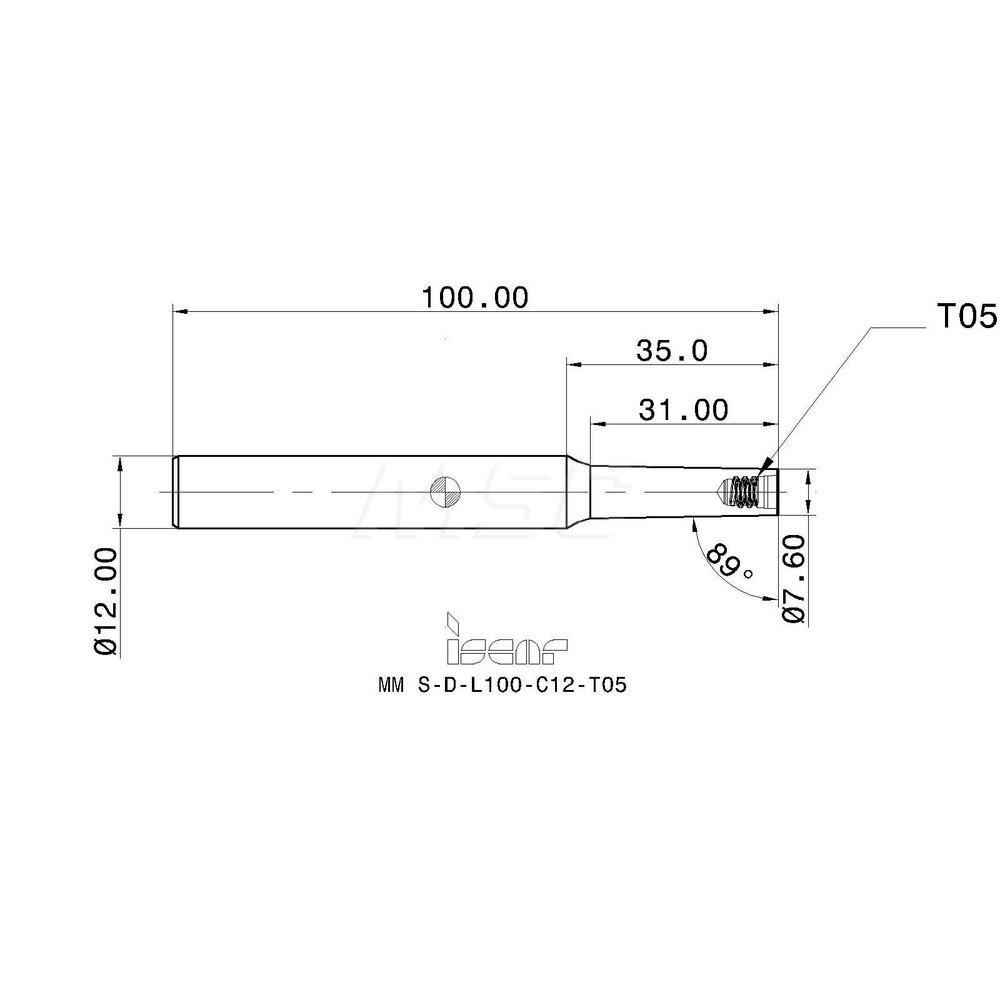 Iscar Replaceable Tip Milling Shank Series Multimaster, 35 mm