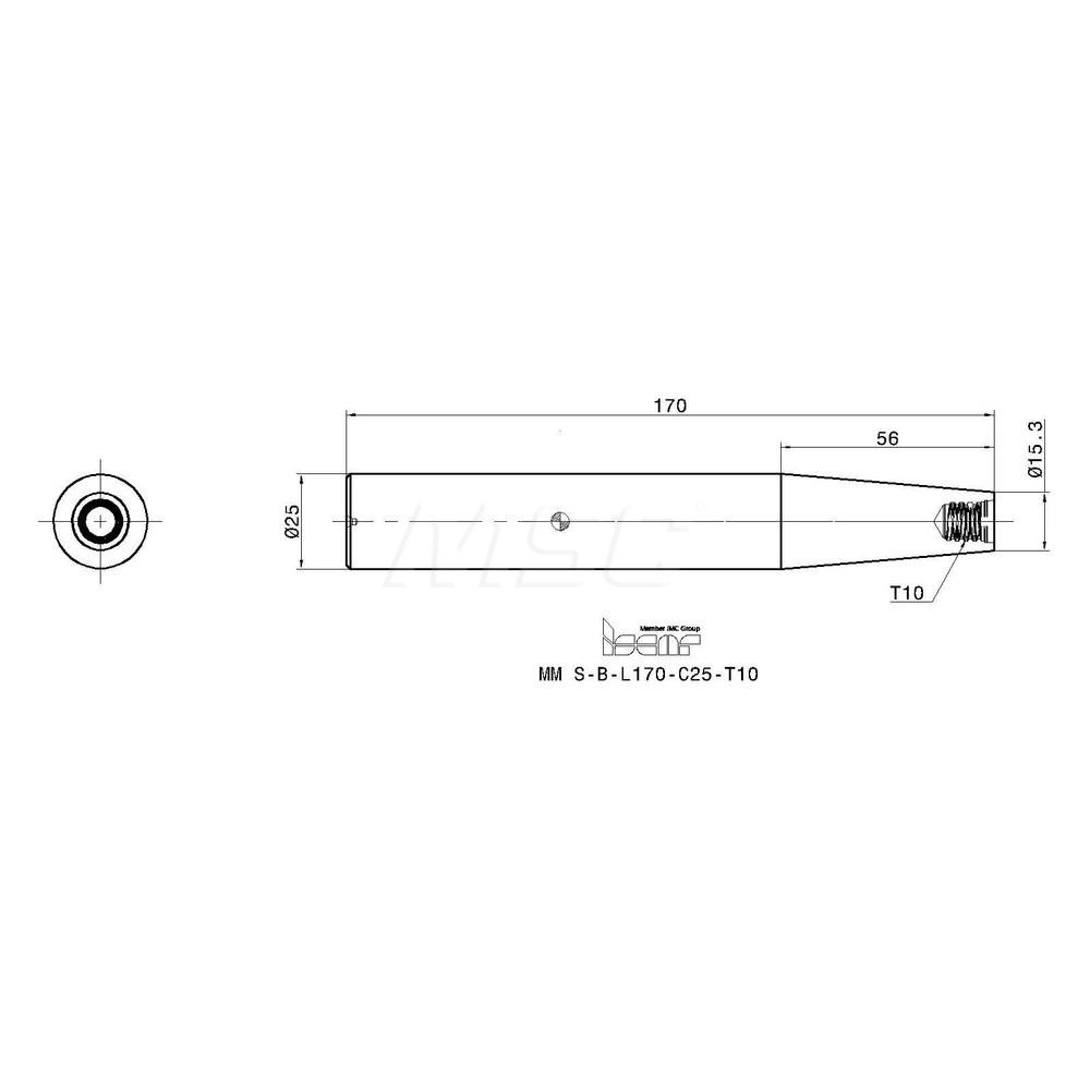 Iscar Replaceable Tip Milling Shank Series Multimaster, 56 mm