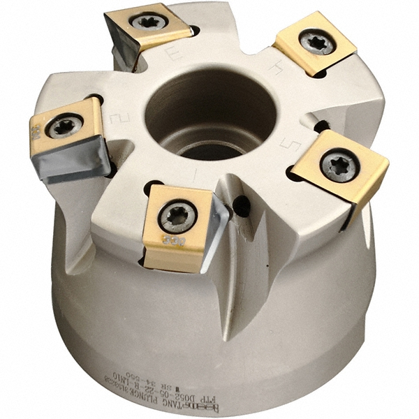 Iscar Indexable HighFeed Face Mill 1.3 to 2" Cut Dia, 0.75" Arbor