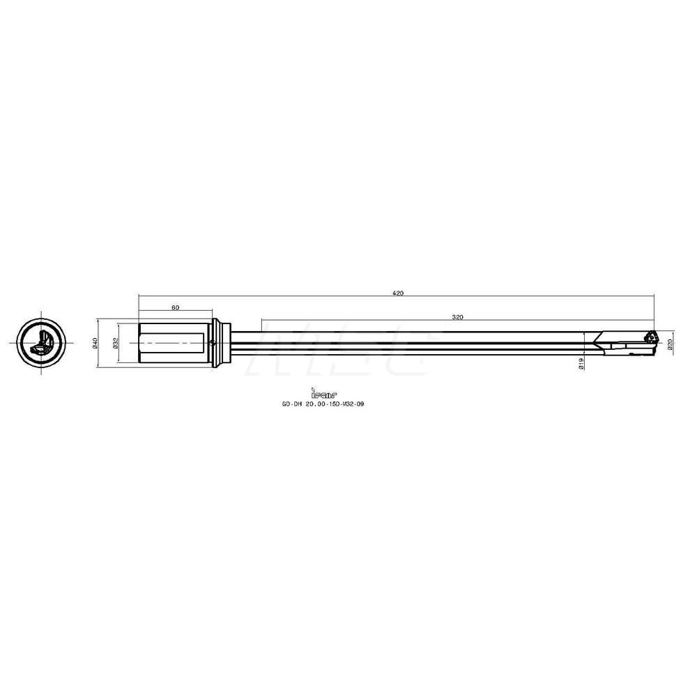 Iscar - Indexable Insert Drill: Gd-dh 20.00-15d-m32-09, 20.00 Mm Max 