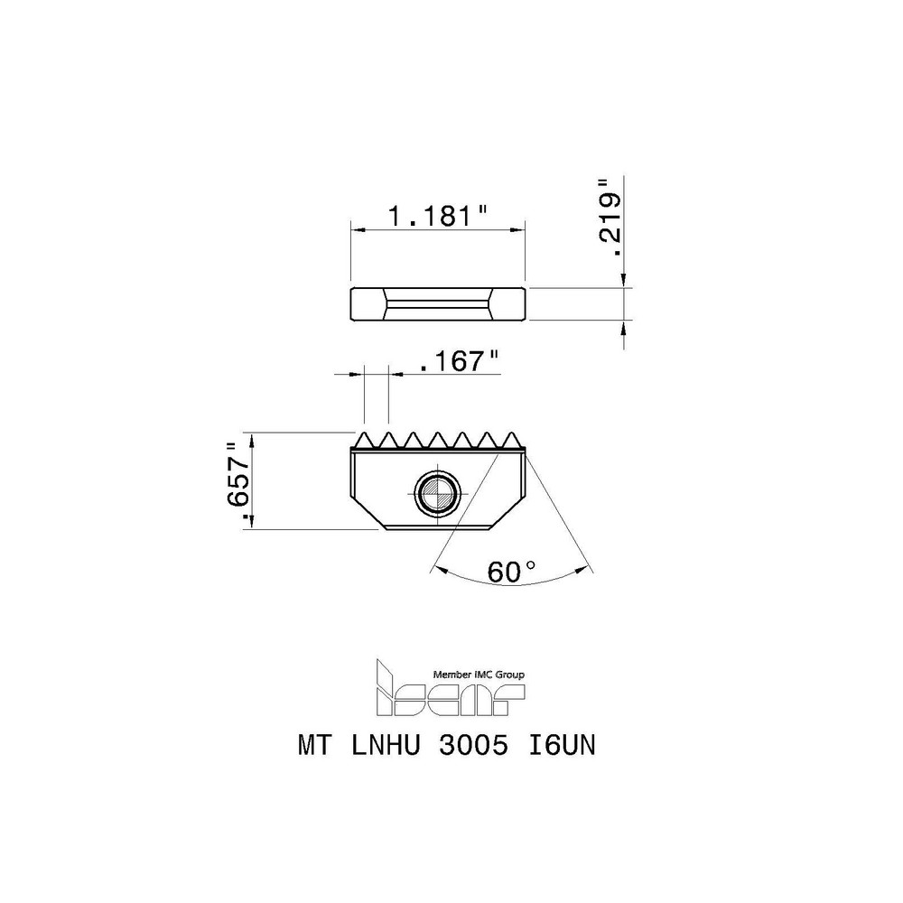 Iscar MTLNHU3005I6UN IC908 Carbide Thread Mill Insert MSC