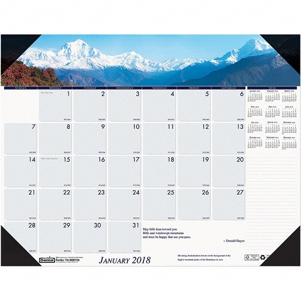 House of Doolittle - Desk Pad Calendar: 12 Sheets  MSC Industrial Supply Co.