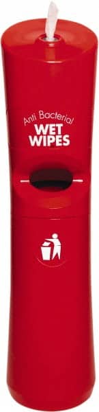 Red Polyethylene Manual Wipe Dispenser