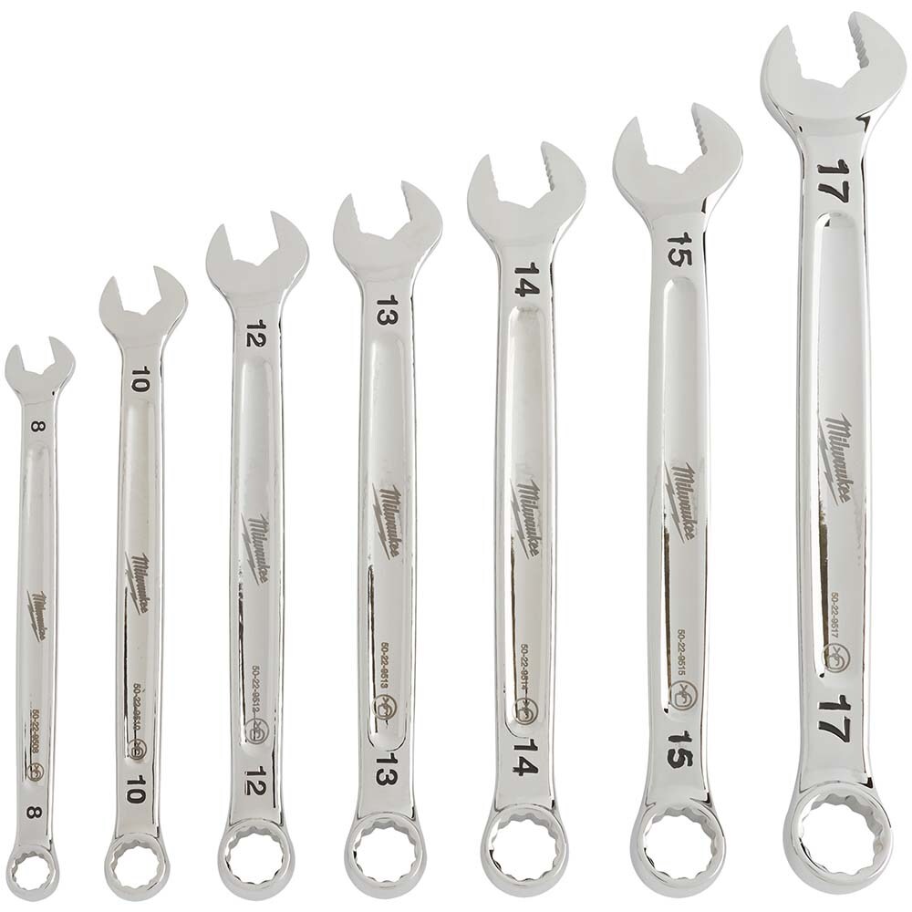 Milwaukee Tool 7 Pc 8 17mm Metric Combination Wrench Set