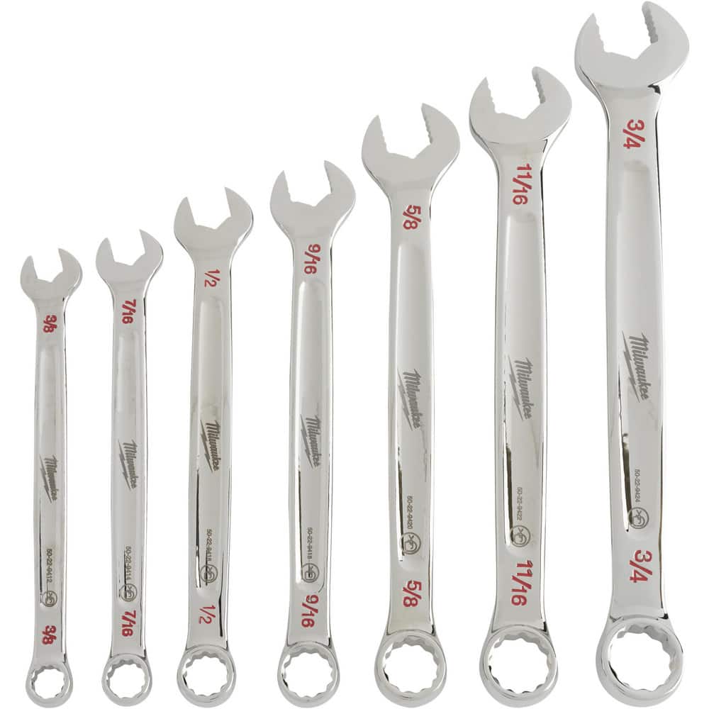 Wera - Combination Wrench Set: 8 Pc, Inch - 92584093 - MSC