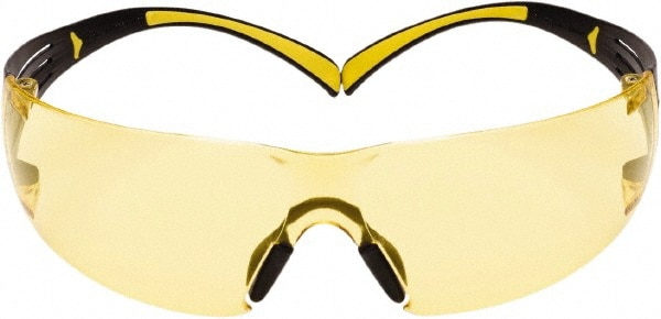 Safety Glass: SecureFit, Amber Lenses, Anti-Fog, ANSI Z87.1-2015