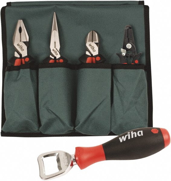 4-piece Snap Ring Plier Set, 7 In (17.8 Cm) Round Nose C